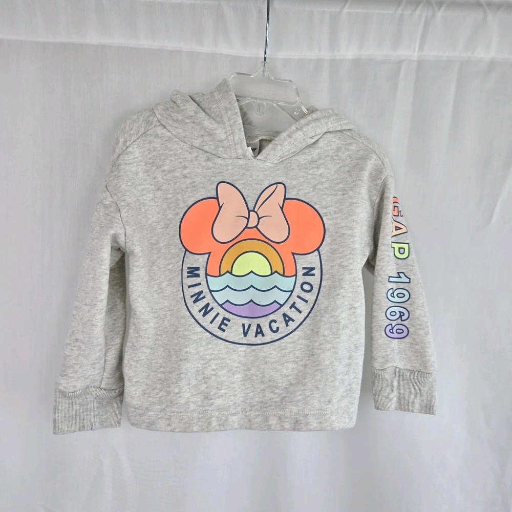 Gap Babygap Minnie Mouse Disney Hoodie Sweatshirt Girls Size 2 Vacation